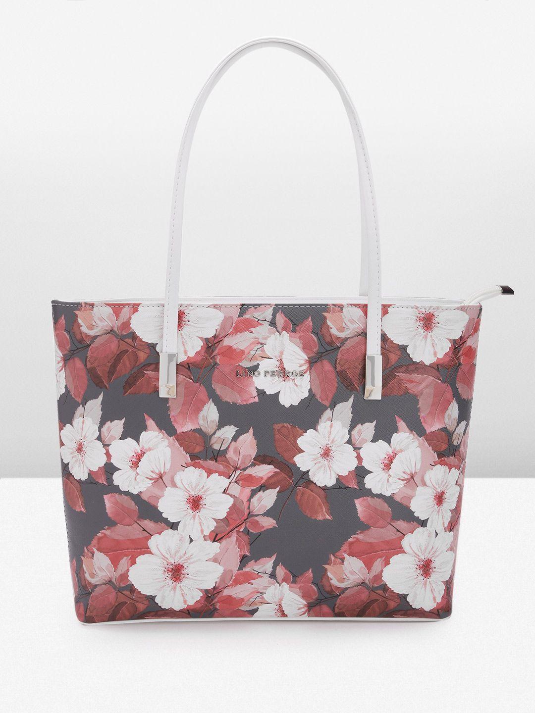 lino perros floral printed structured shoulder bag