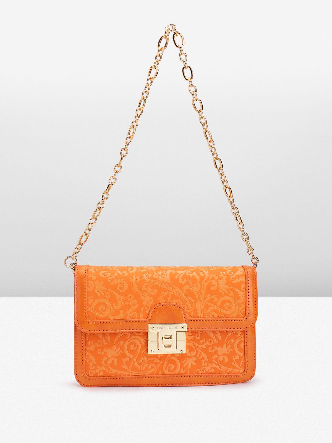 lino perros floral textured structured sling bag