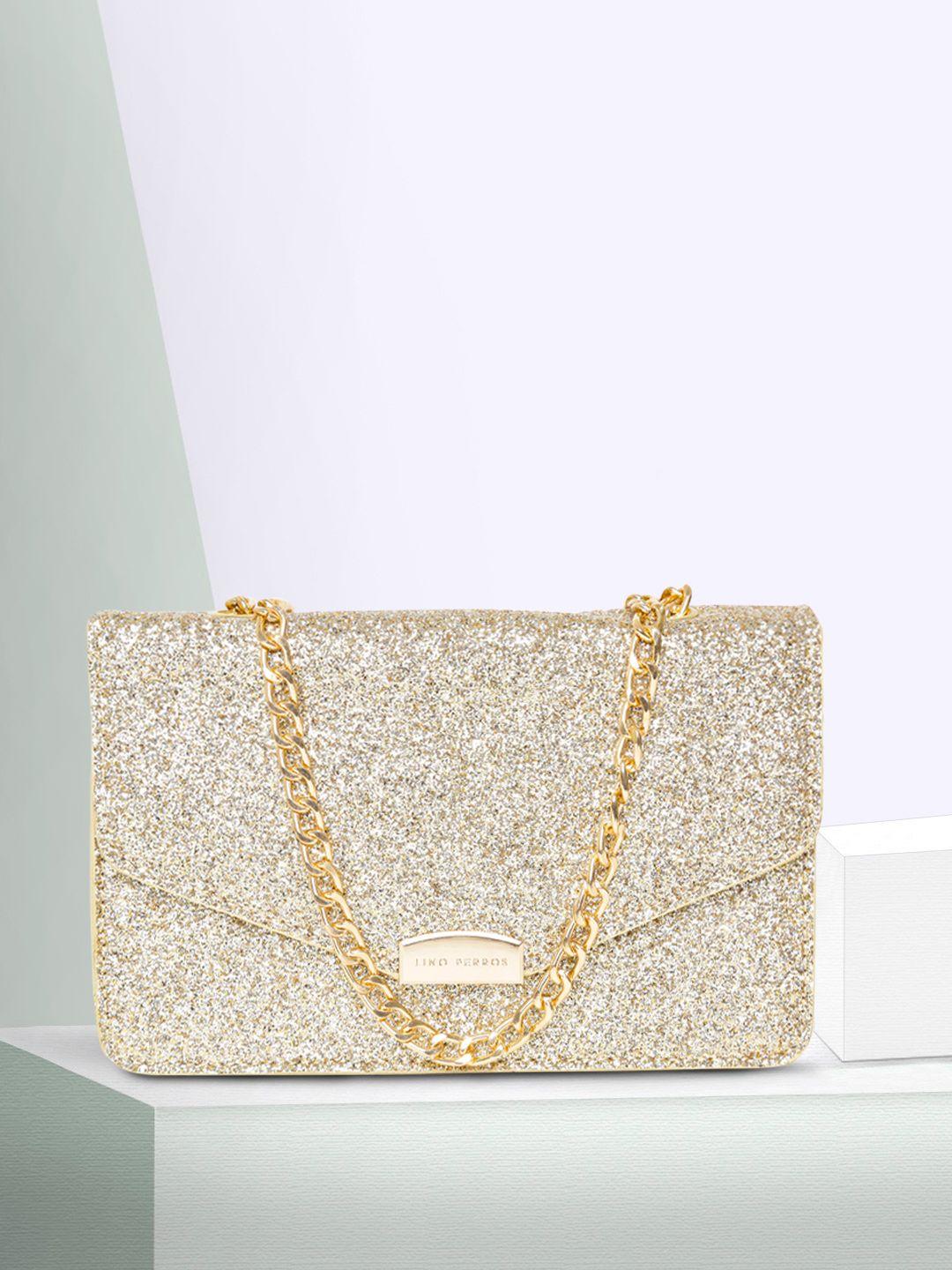 lino perros gold-toned shimmery sling bag