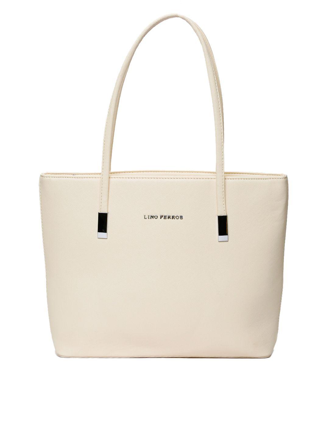 lino perros off-white solid shoulder bag