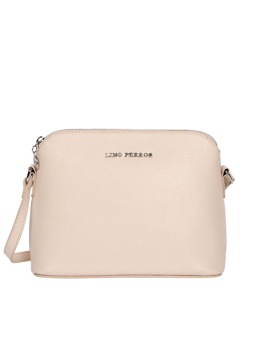 lino perros off-white solid sling bag