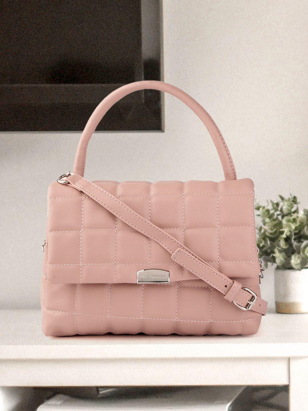 lino perros pink quilted satchel