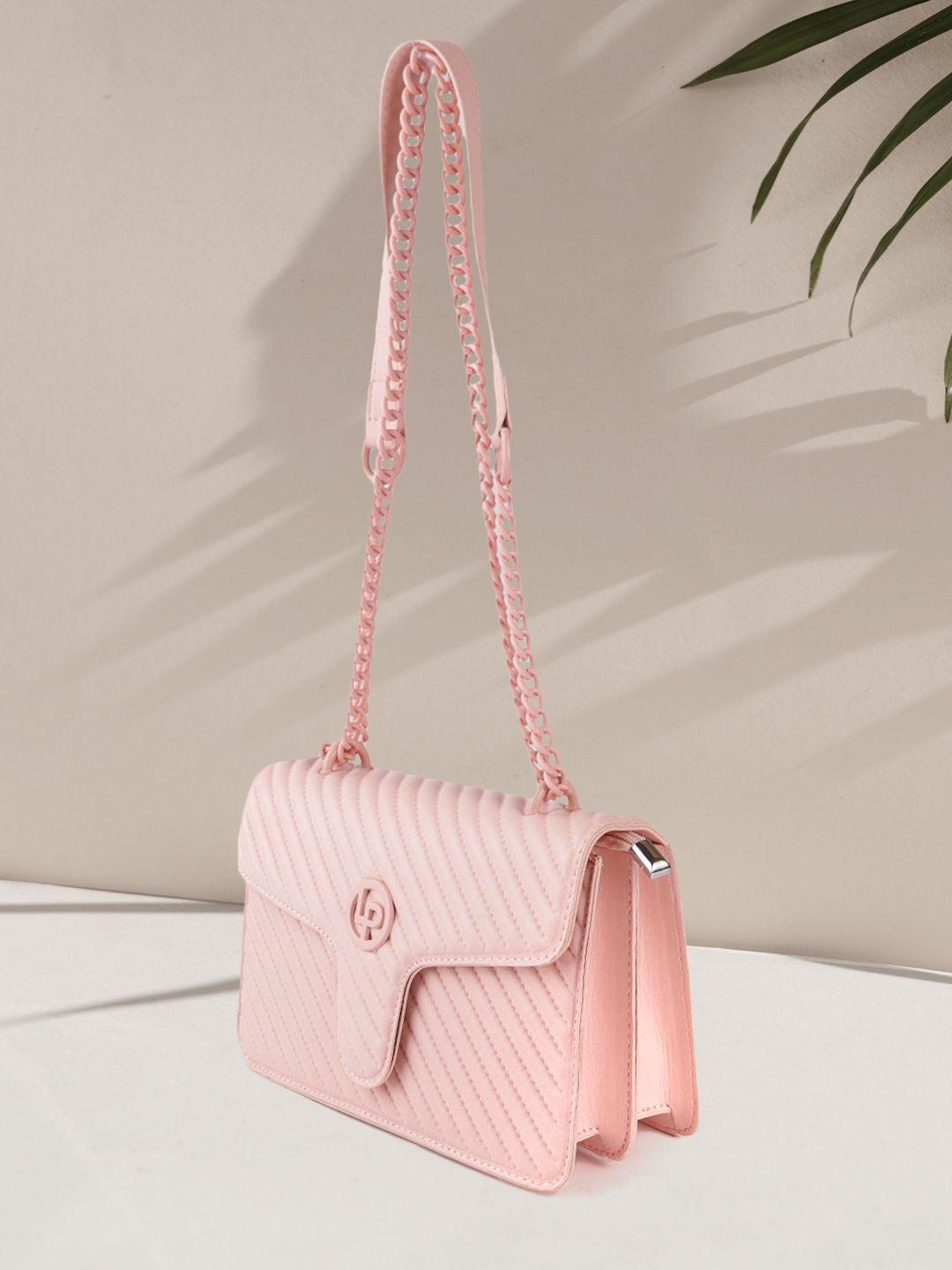 lino perros pink quilted shoulder bag