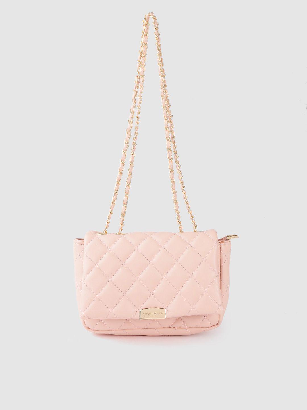 lino perros pink quilted shoulder bag