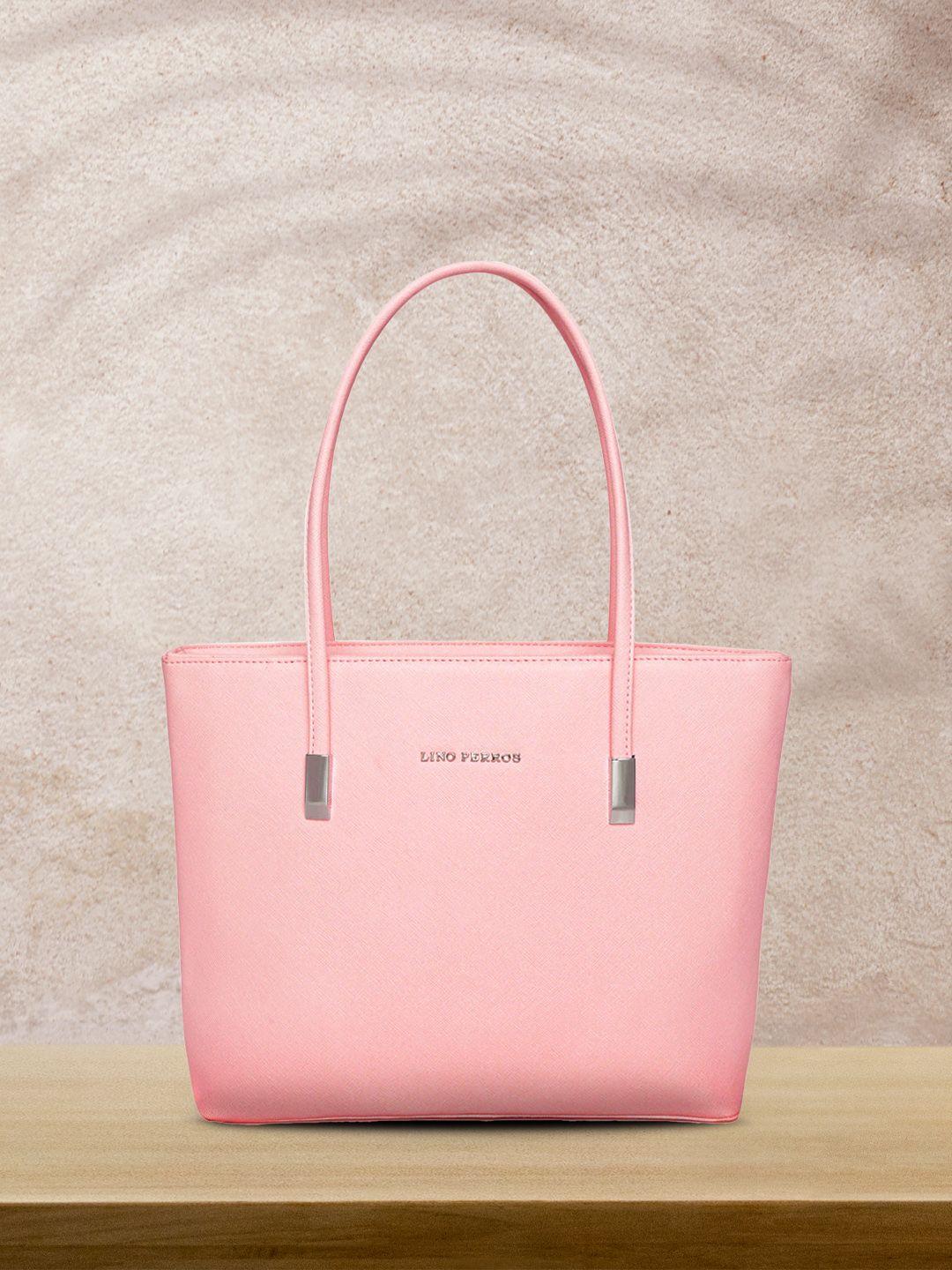 lino perros pink solid shoulder bag