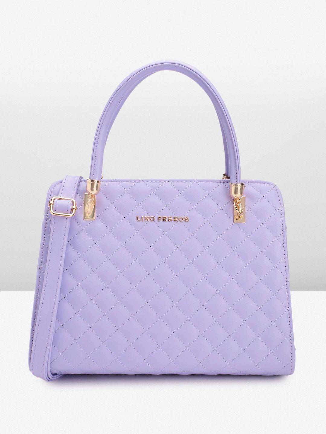 lino perros structured handheld bag with quilted detail