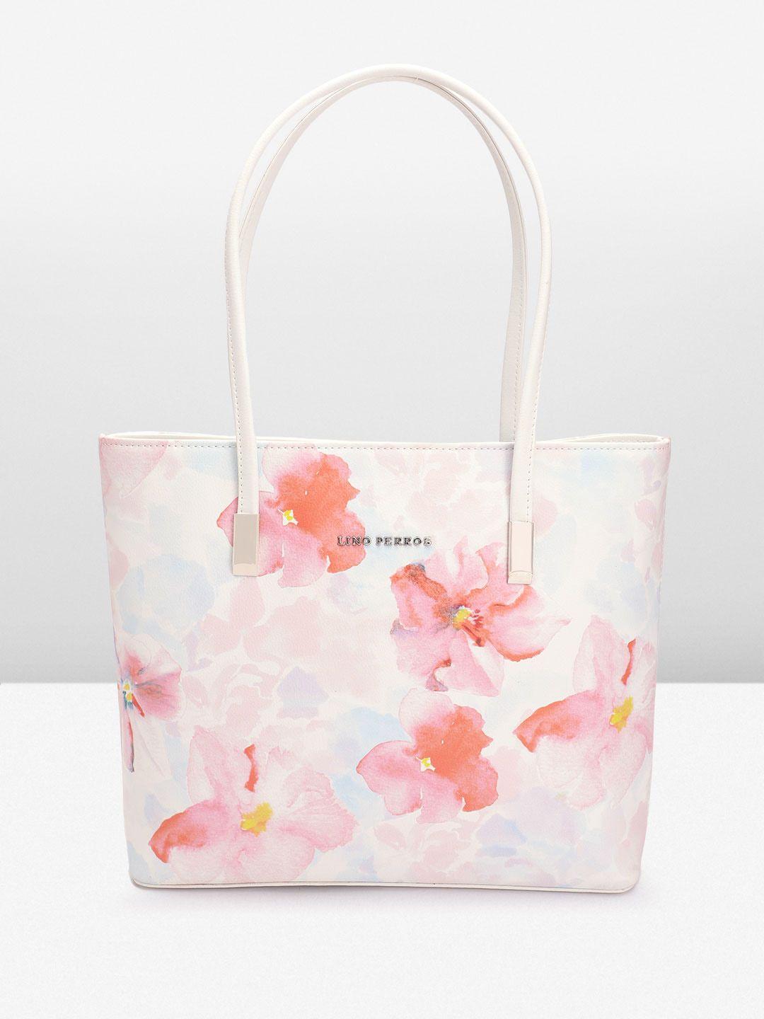 lino perros women floral printed structured shoulder bag