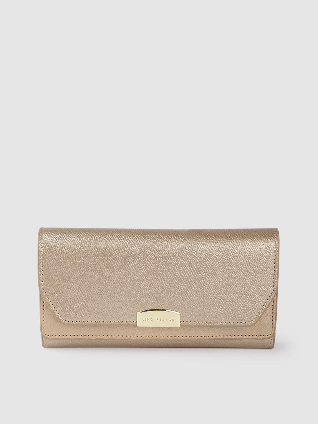 lino perros women gold-toned pu two fold wallet