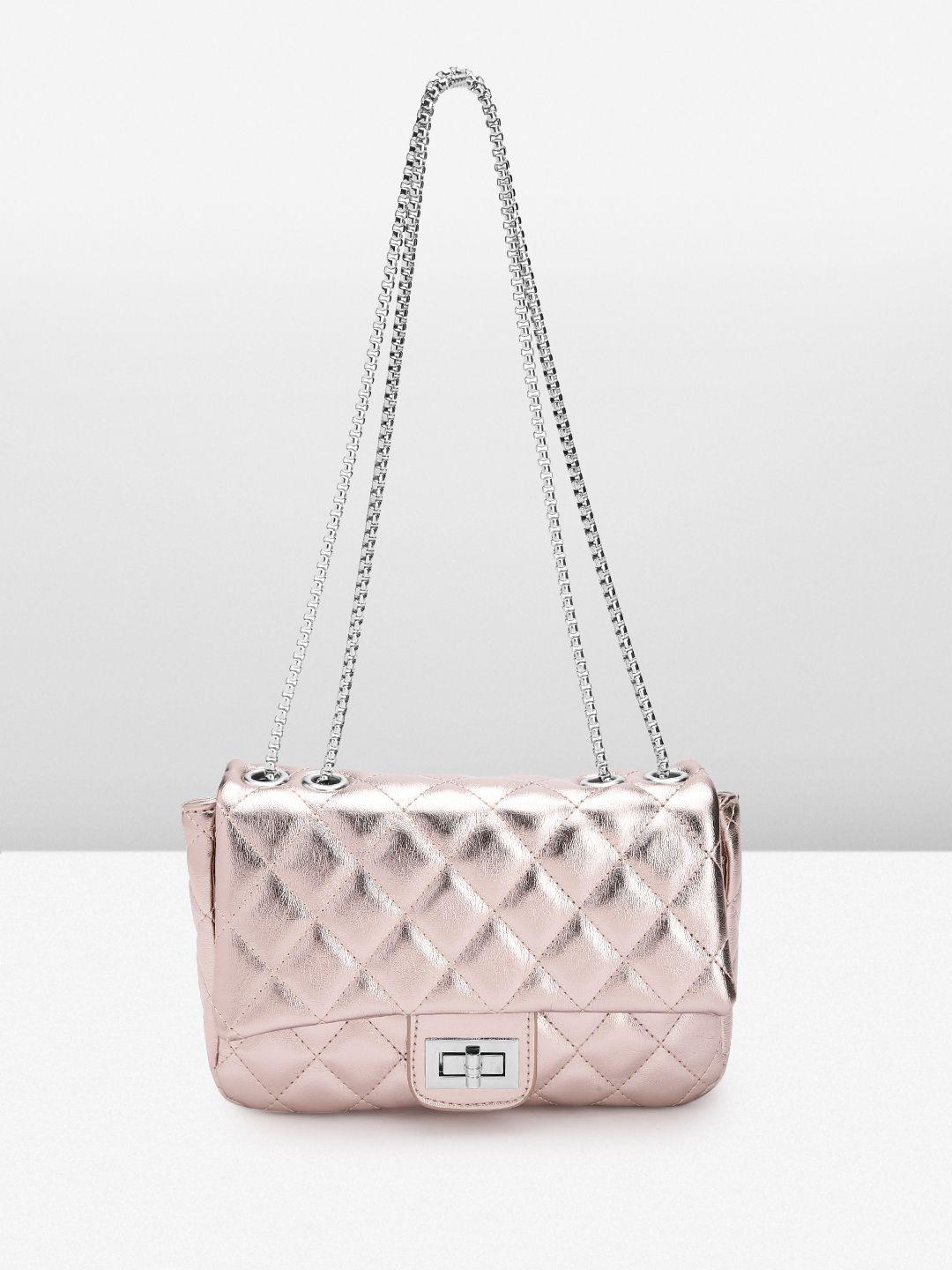 lino perros women quilted textured structured sling bag