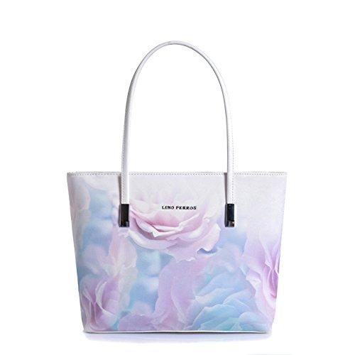 lino perros womens navy coloured tote bag (pink_frsz)