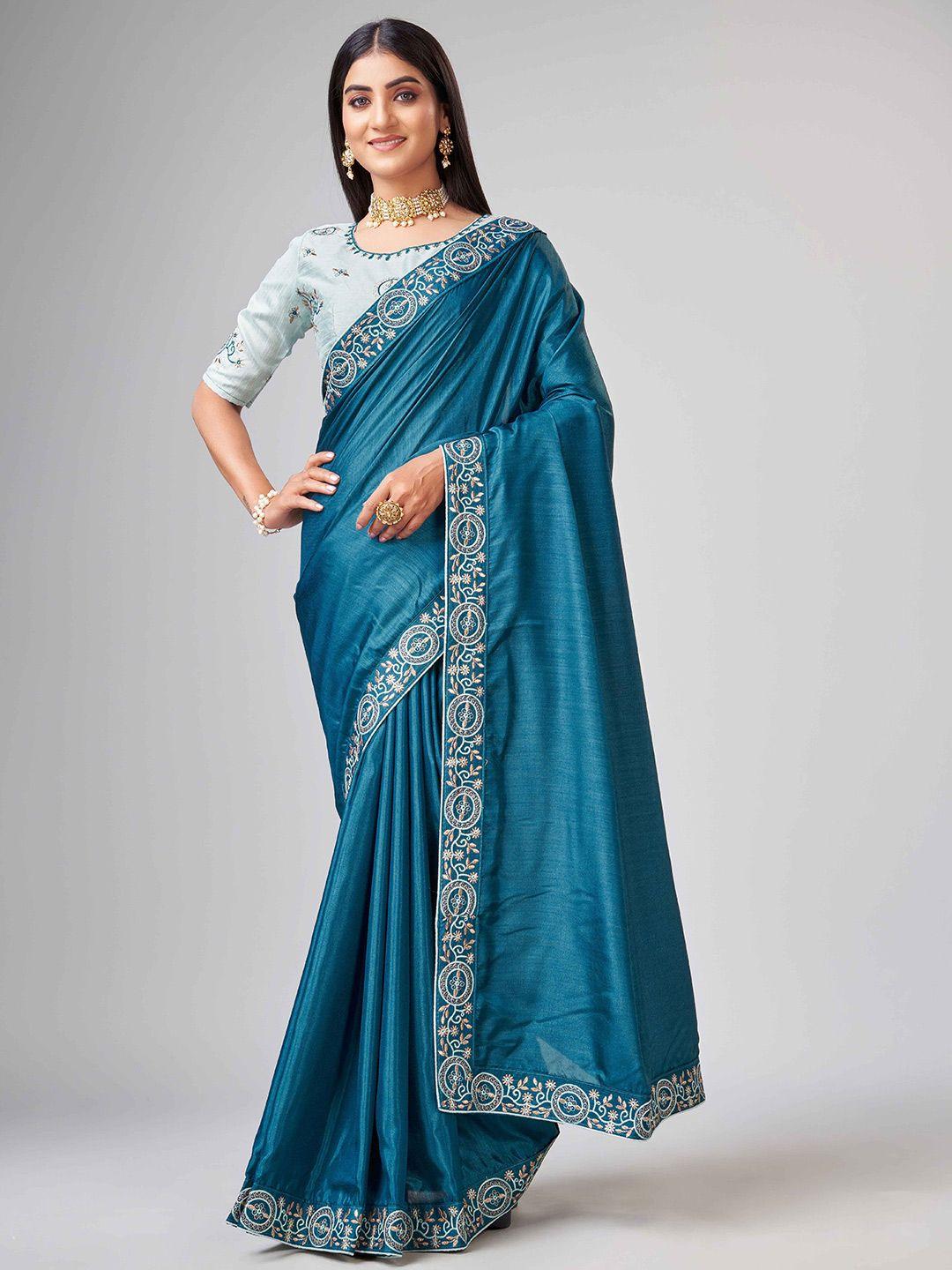 linza floral embroidered ilkal saree