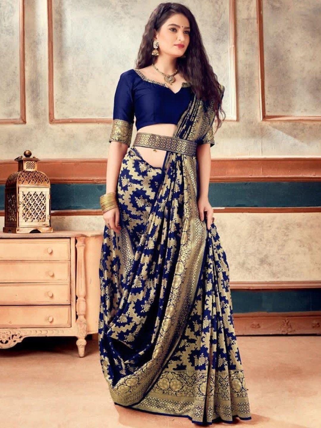 linza ethnic motifs woven design zari pure silk banarasi saree