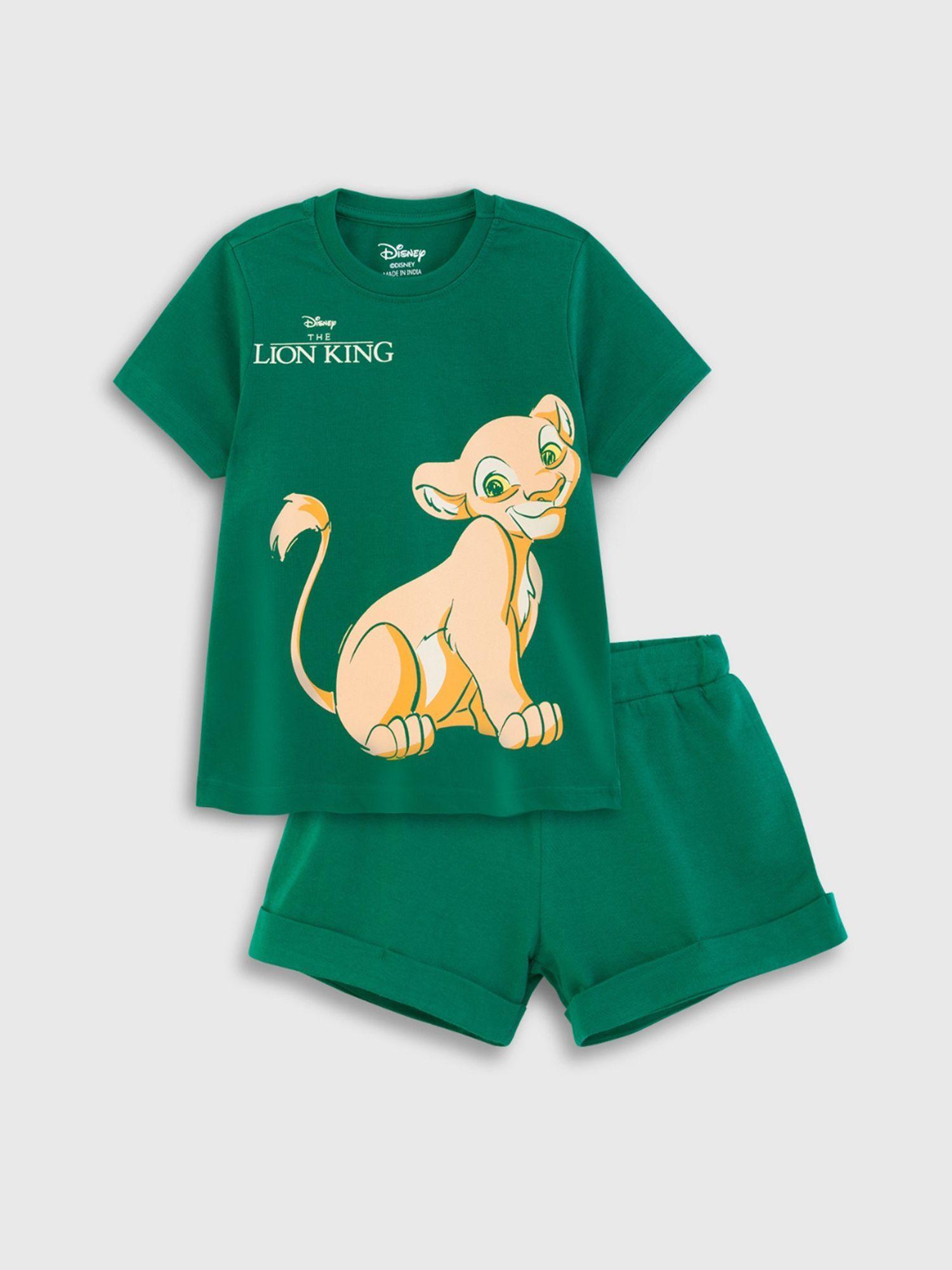 lion king girls pure cotton co-ord (set of 2)