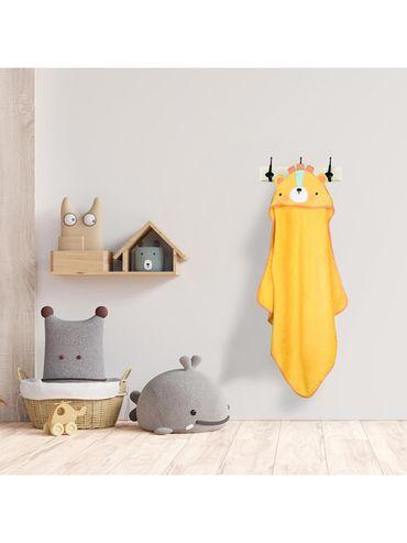 lion yellow animal hooded towel