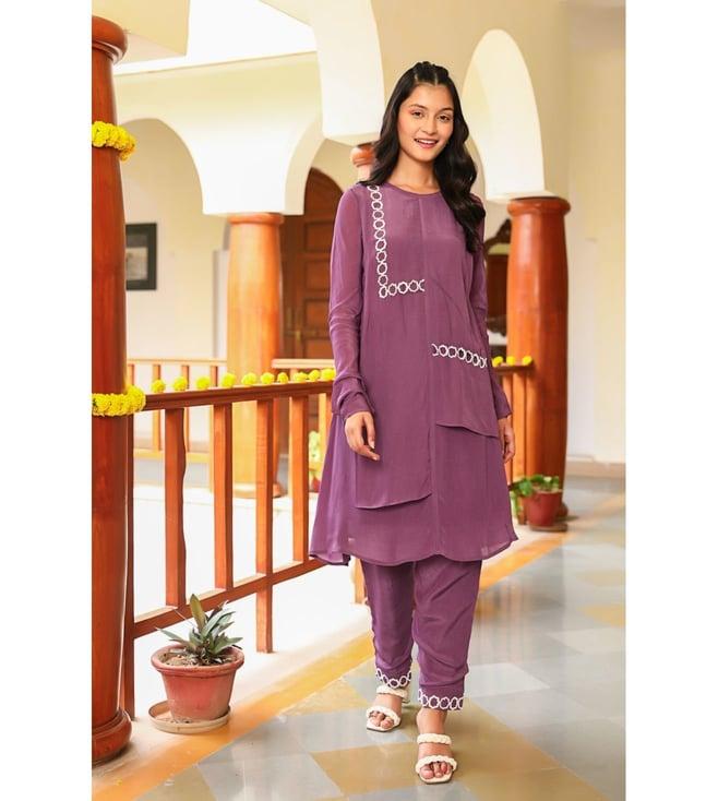 lirose lavender hritvi kurta with pant