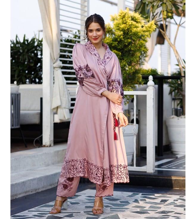 lirose pink anishka kurta with pant