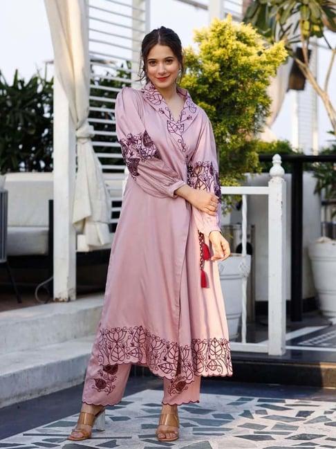 lirose pink anishka kurta with pant