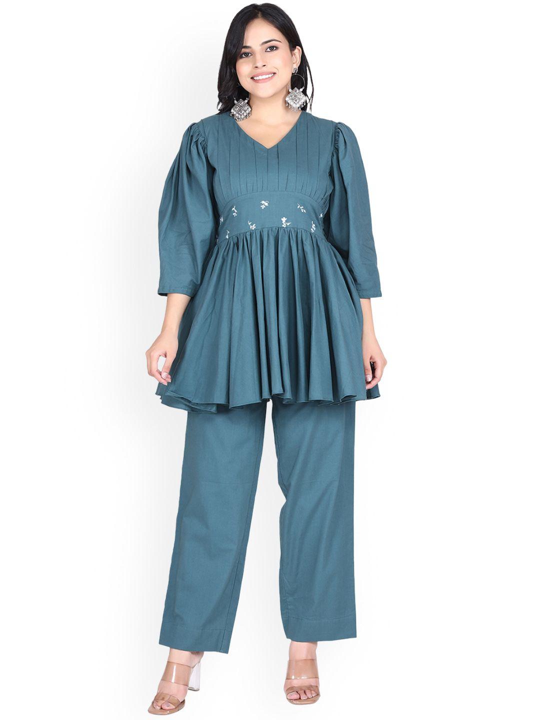 lirose v- neck tunic with flared trouser co-ords
