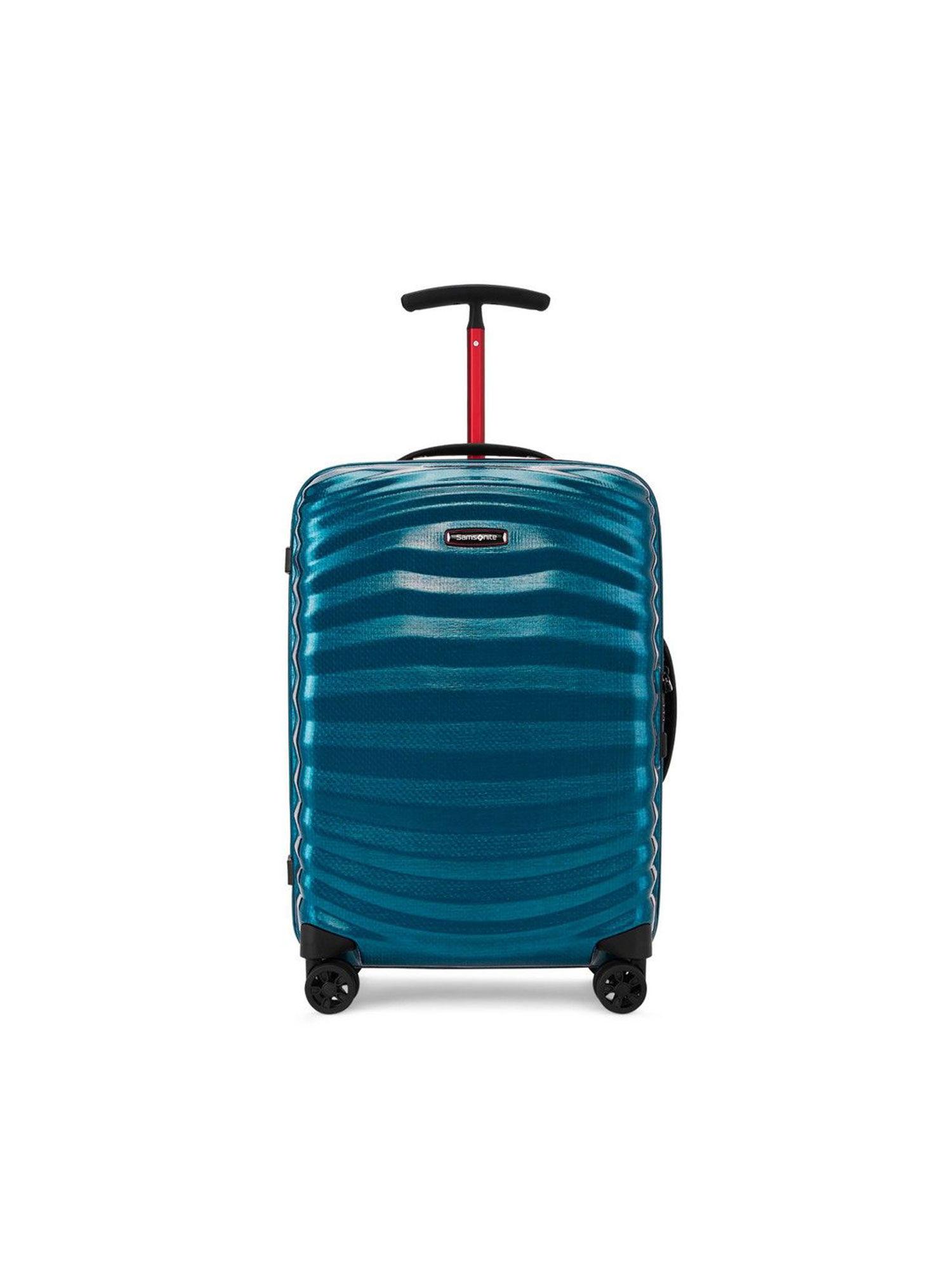 lite-shock d sport spinner hard sided petrol blue luggage bag