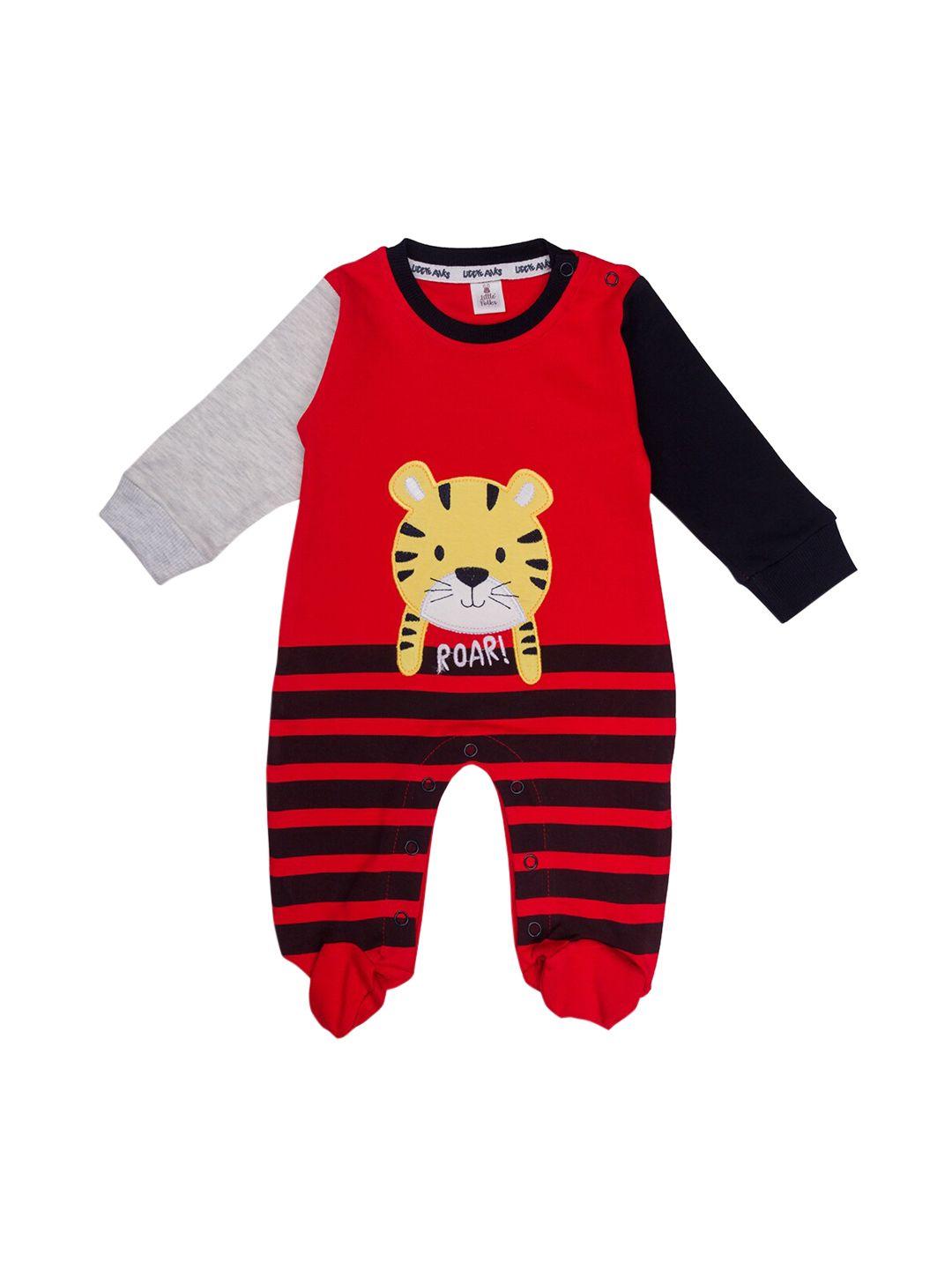 little-folks-kids-red-cotton-romper-with-booty