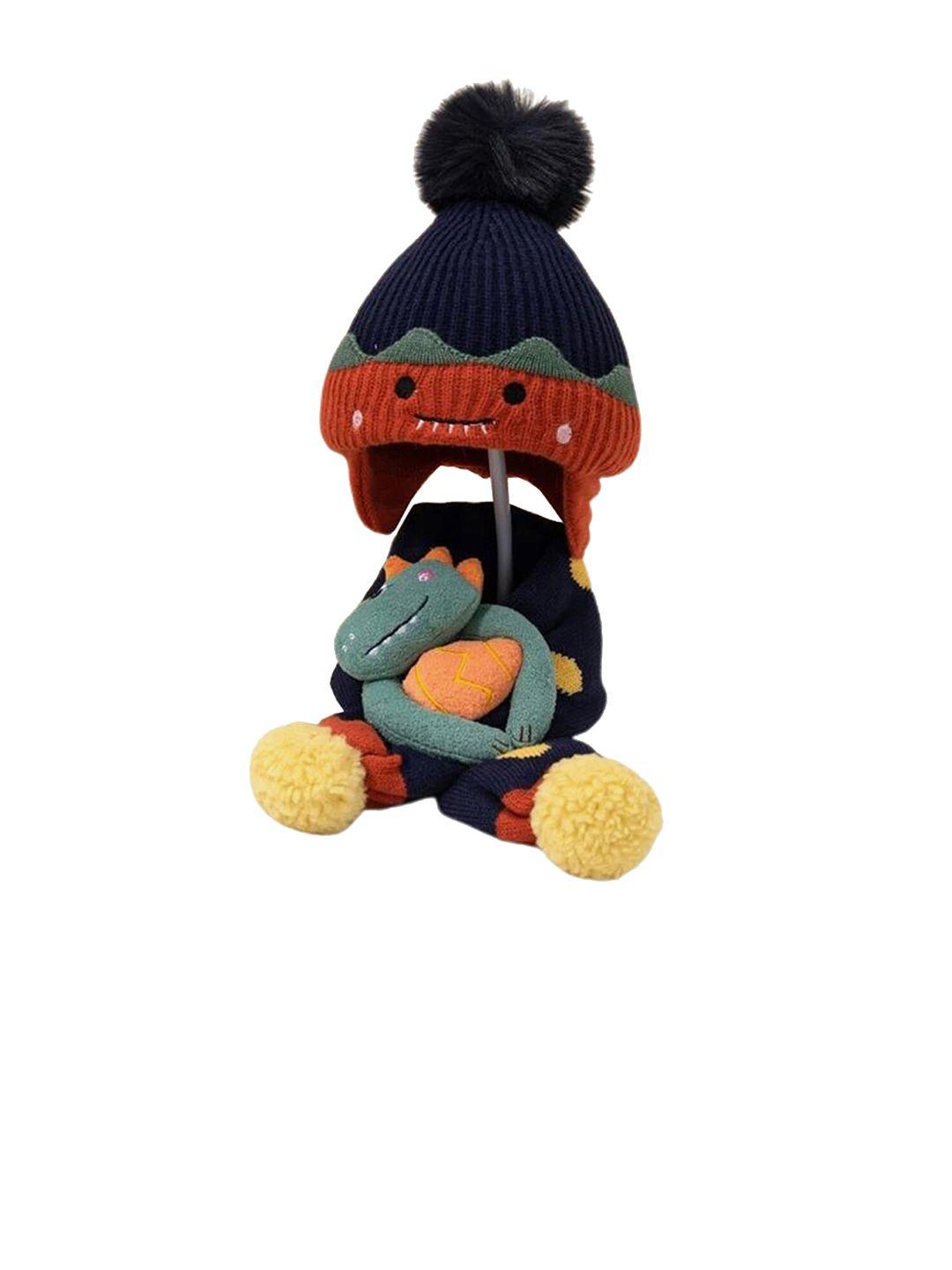 little surprise box llp kids patterned wool mufflers with cap