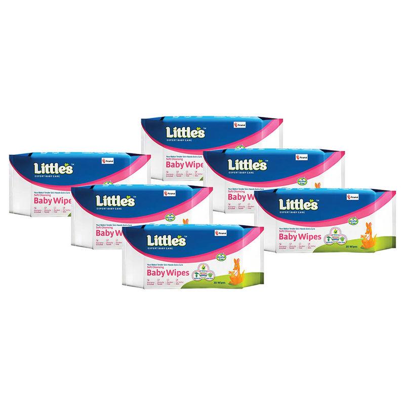 little's baby wipes combo - pack of 6