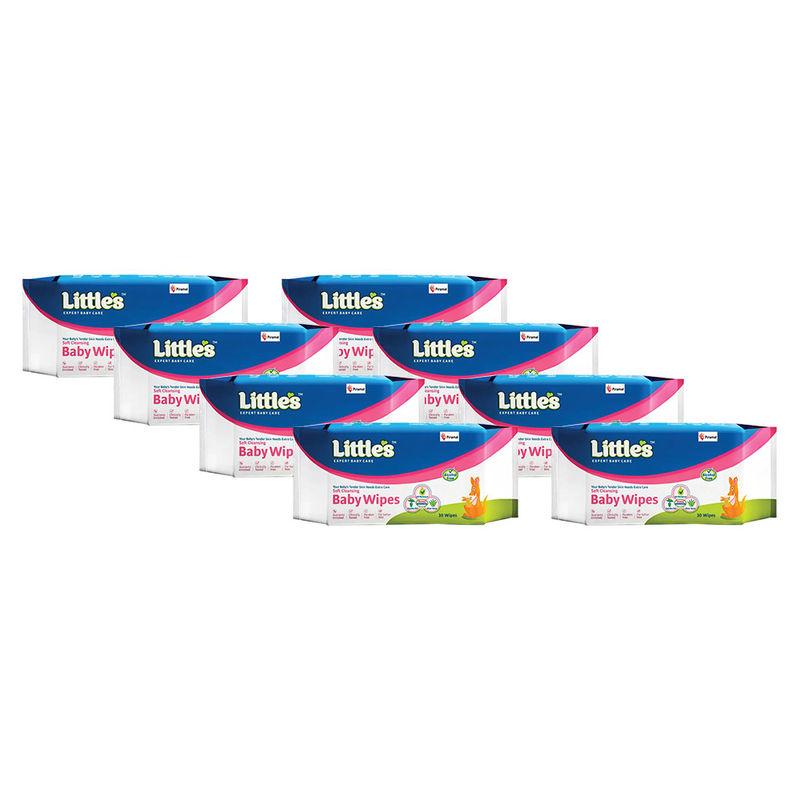 little's baby wipes combo - pack of 8