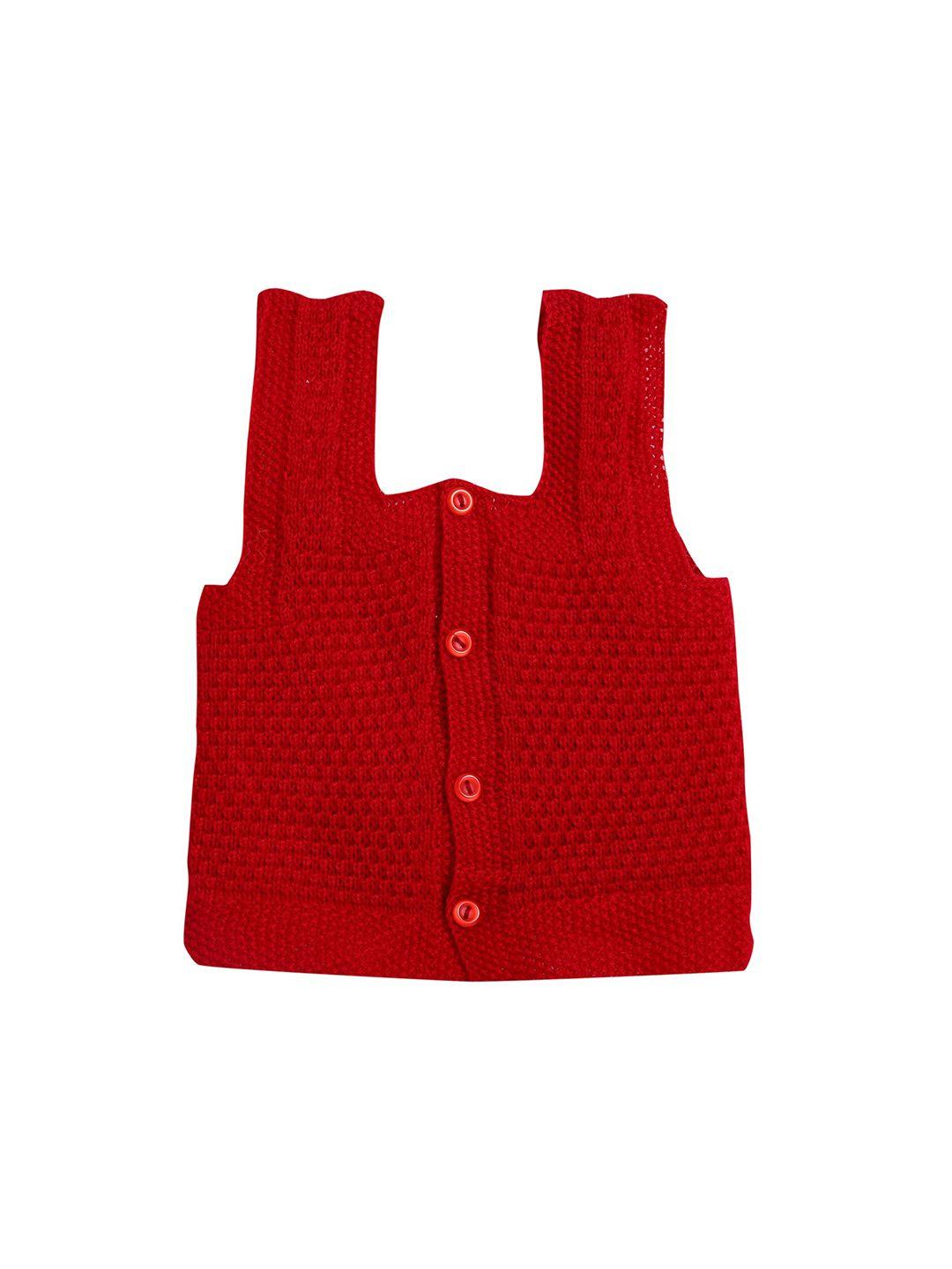 little angels boys red acrylic cable knit sweater vest