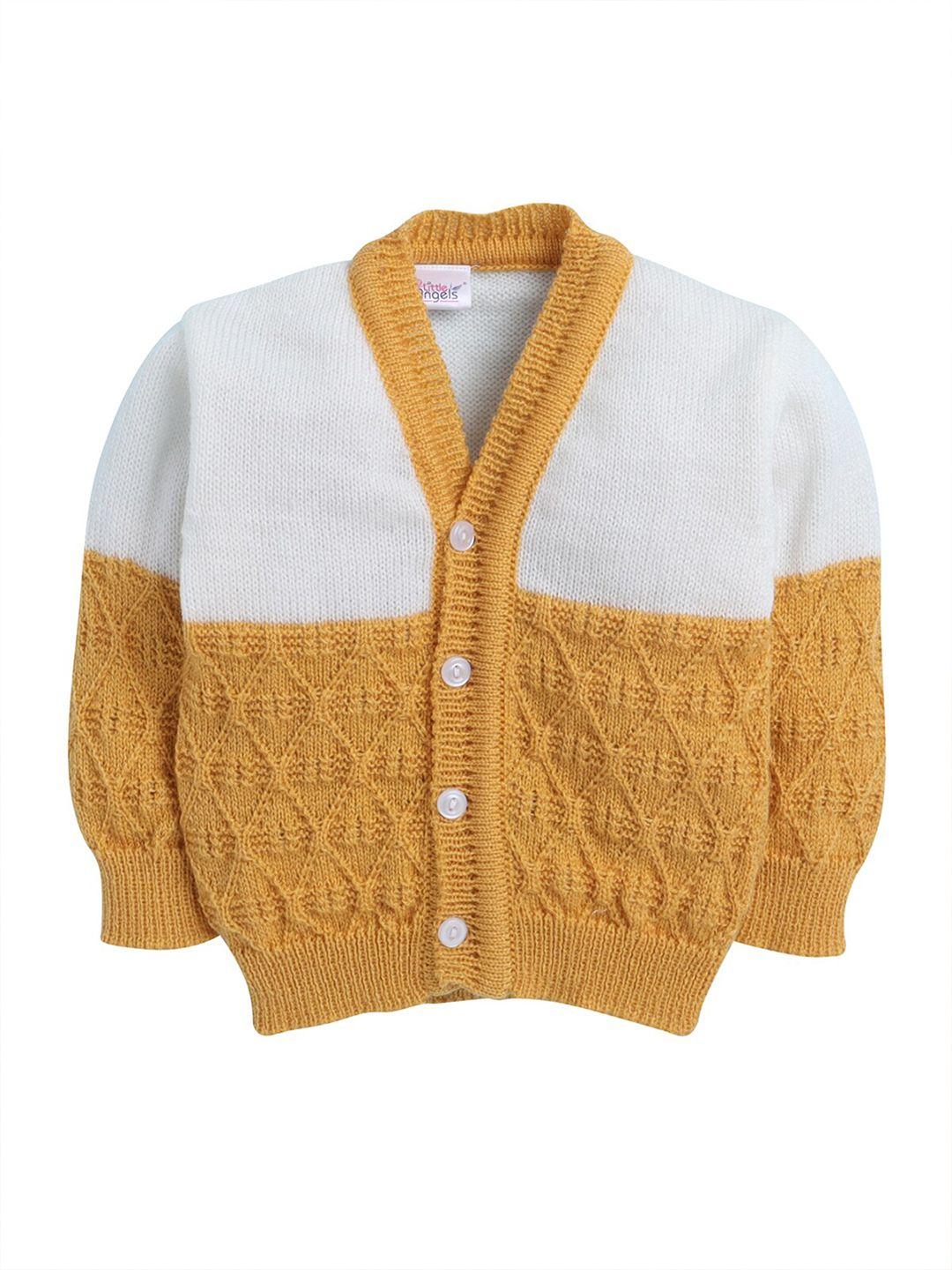 little angels infants acrylic cable knit cardigan