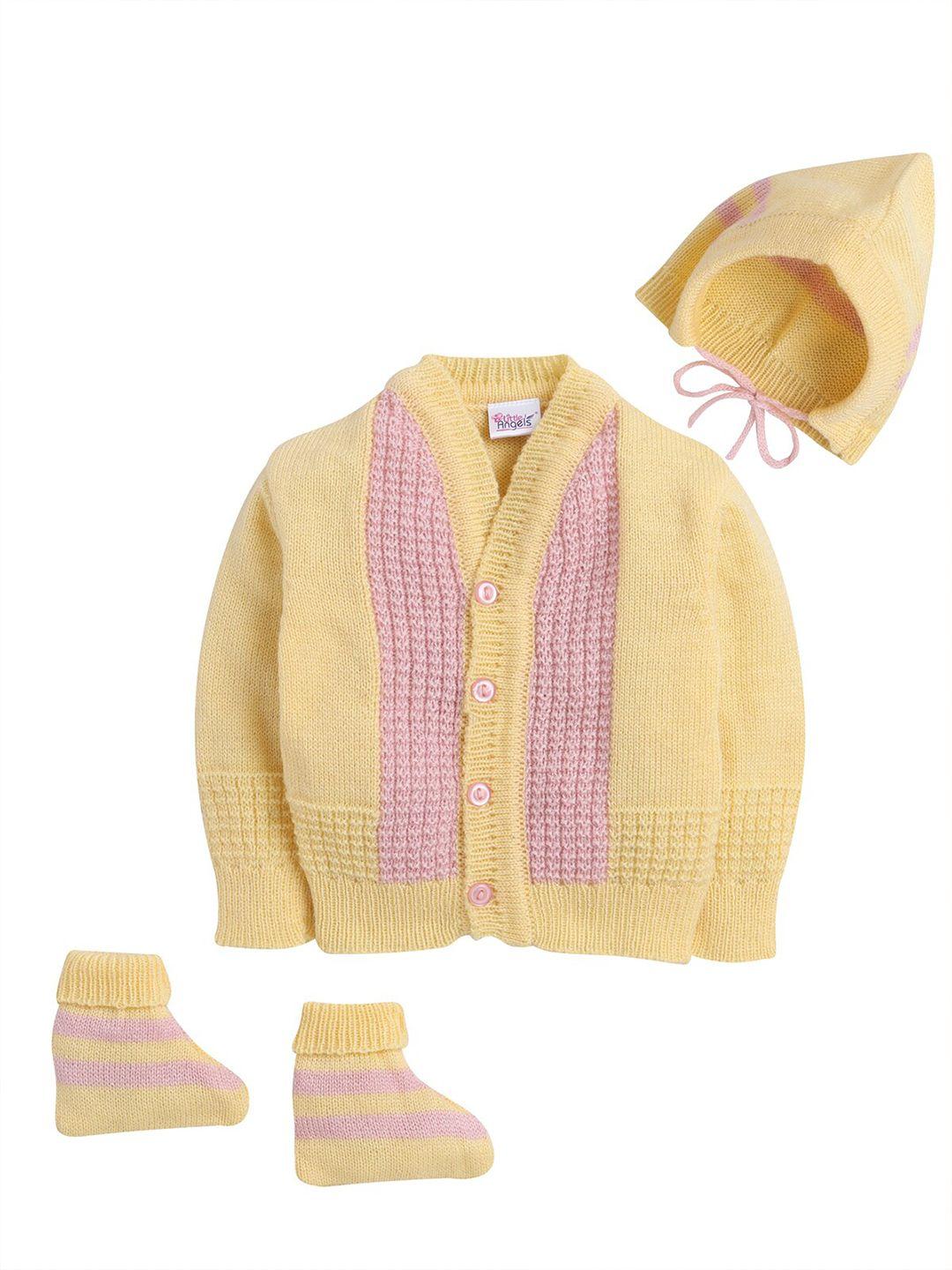 little angels infants acrylic ribbed cardigan