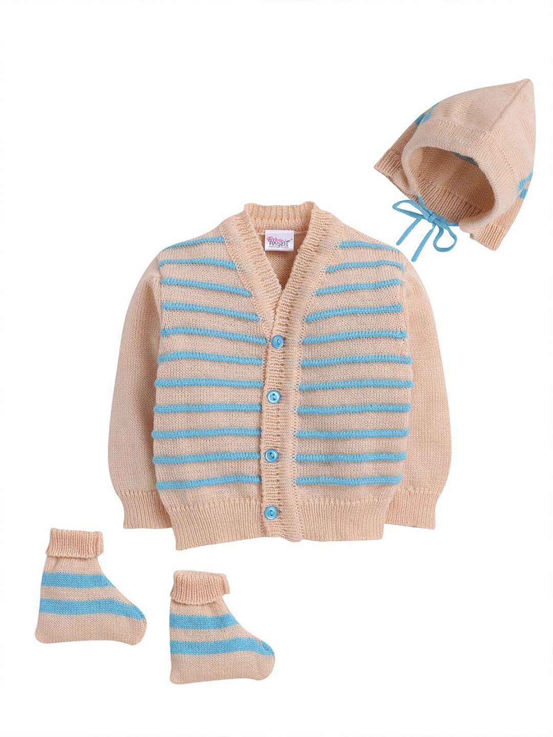 little angels infants acrylic striped cardigan