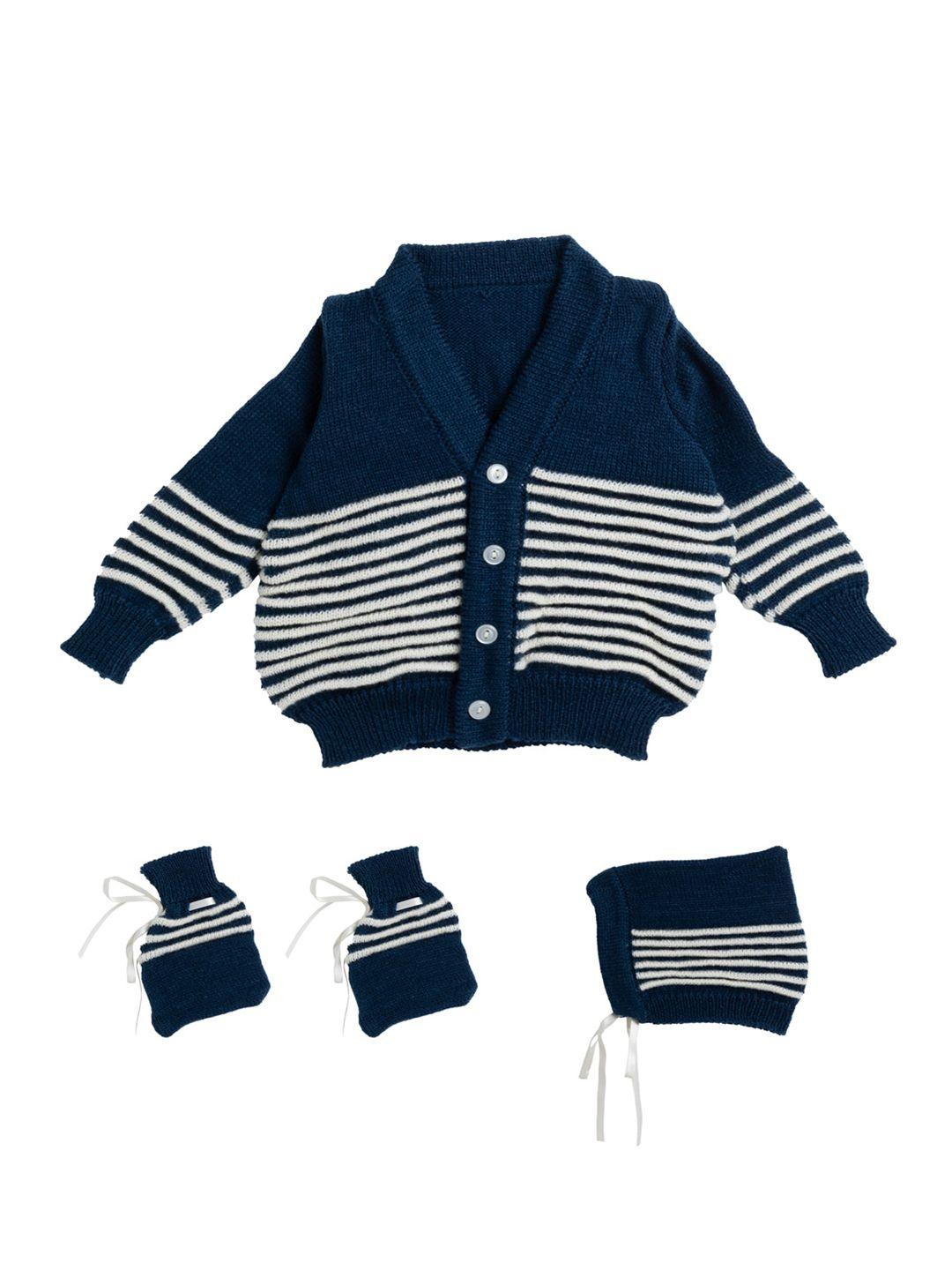 little angels unisex kids navy blue striped cardigan sweater