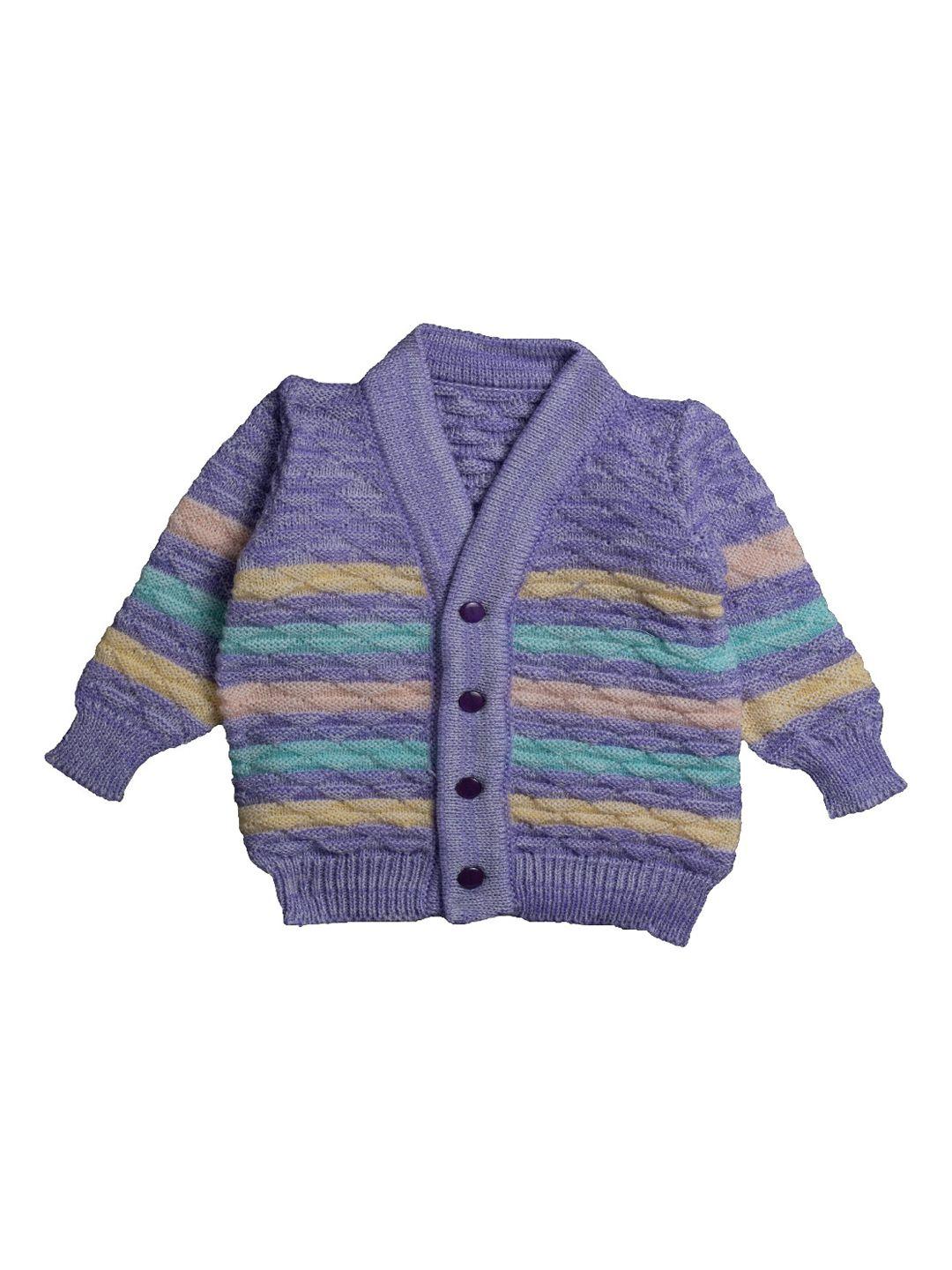 little angels unisex kids violet striped cardigan sweater