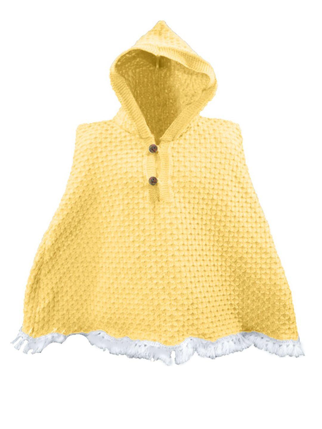 little angels unisex kids yellow & white pullover