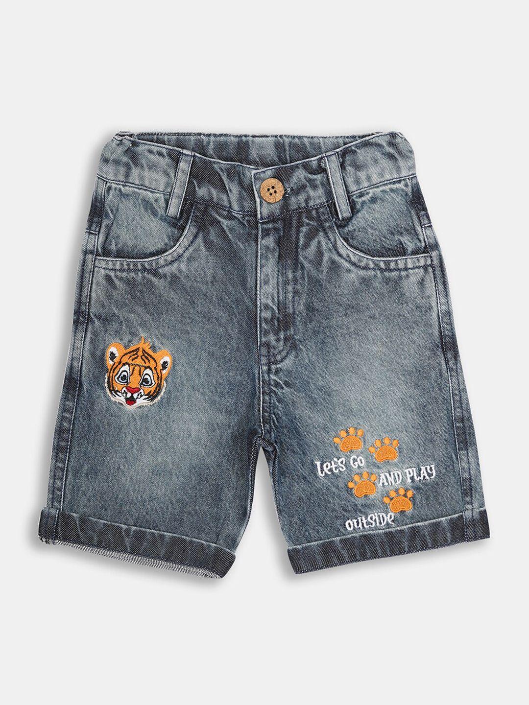 little county boys blue pure cotton washed denim outdoor shorts