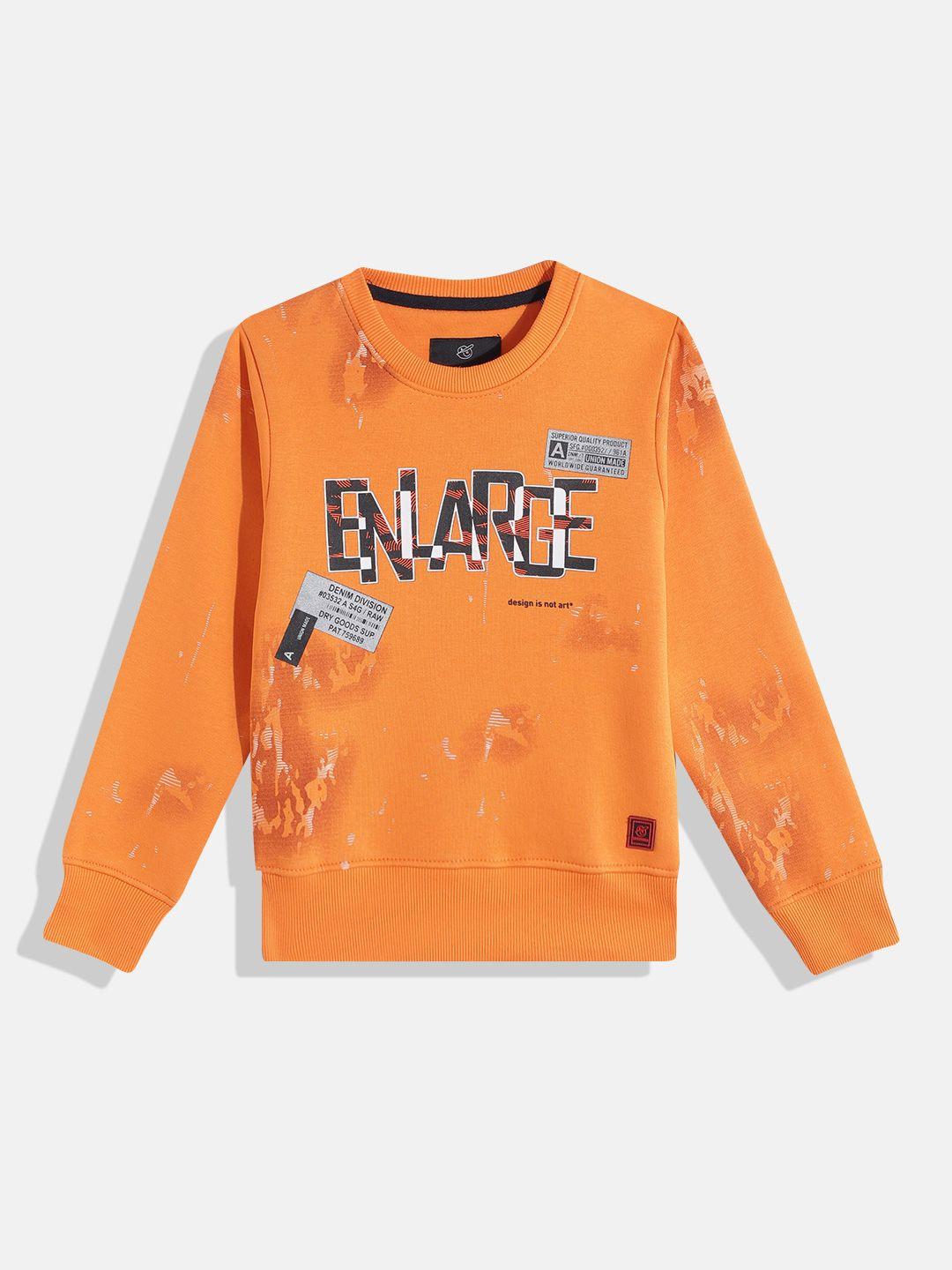 little marco boys typography & abstract printed sweatshirt