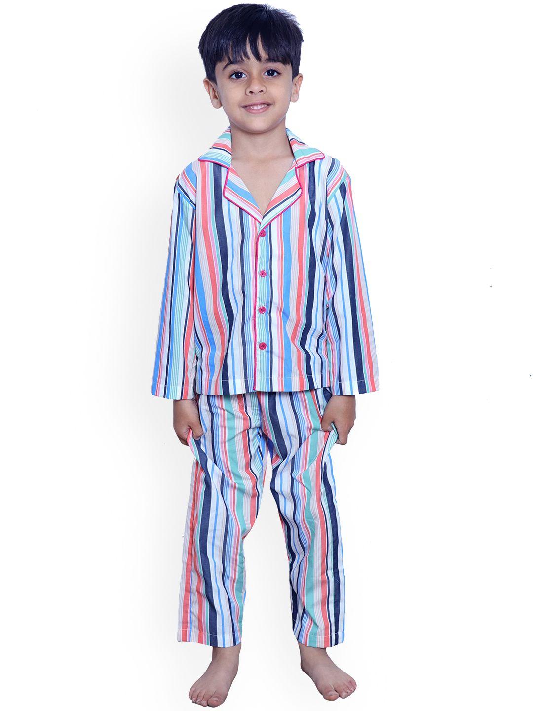 little musketeer boys striped pure cotton night suit