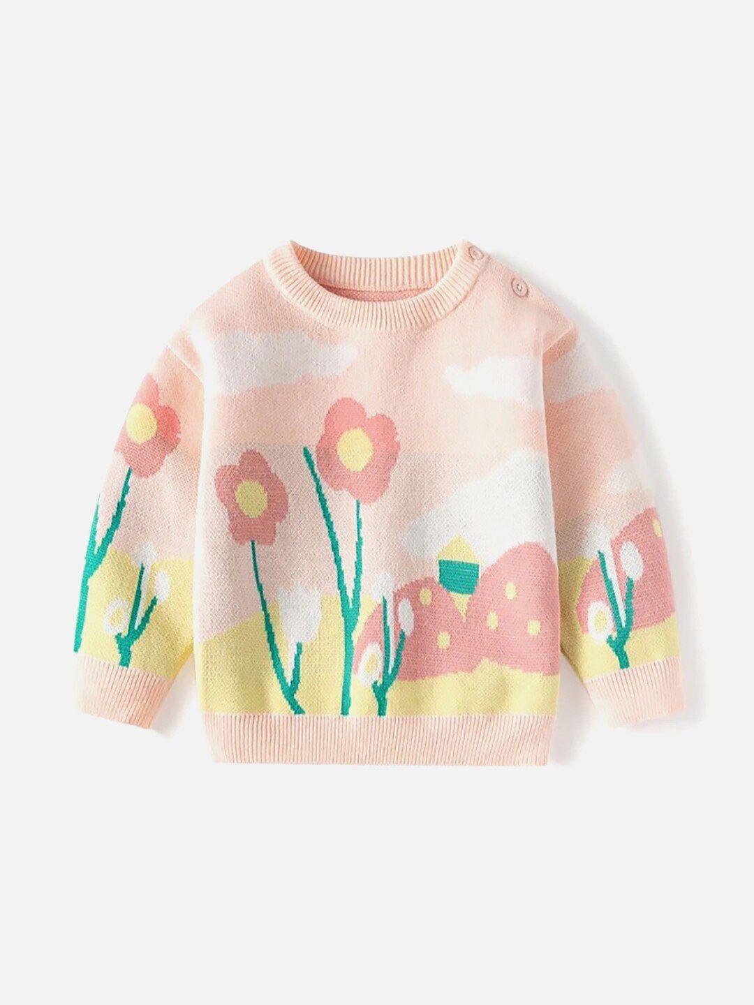 little surprise box llp kids flower bloom printed pure cotton pullover