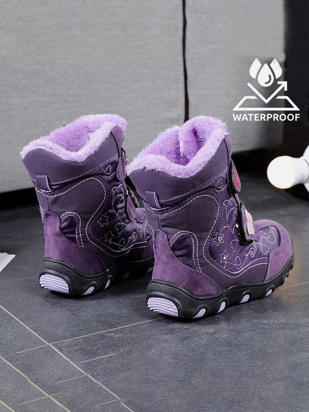 little surprise box llp kids platform-heeled mid top fur winter boots