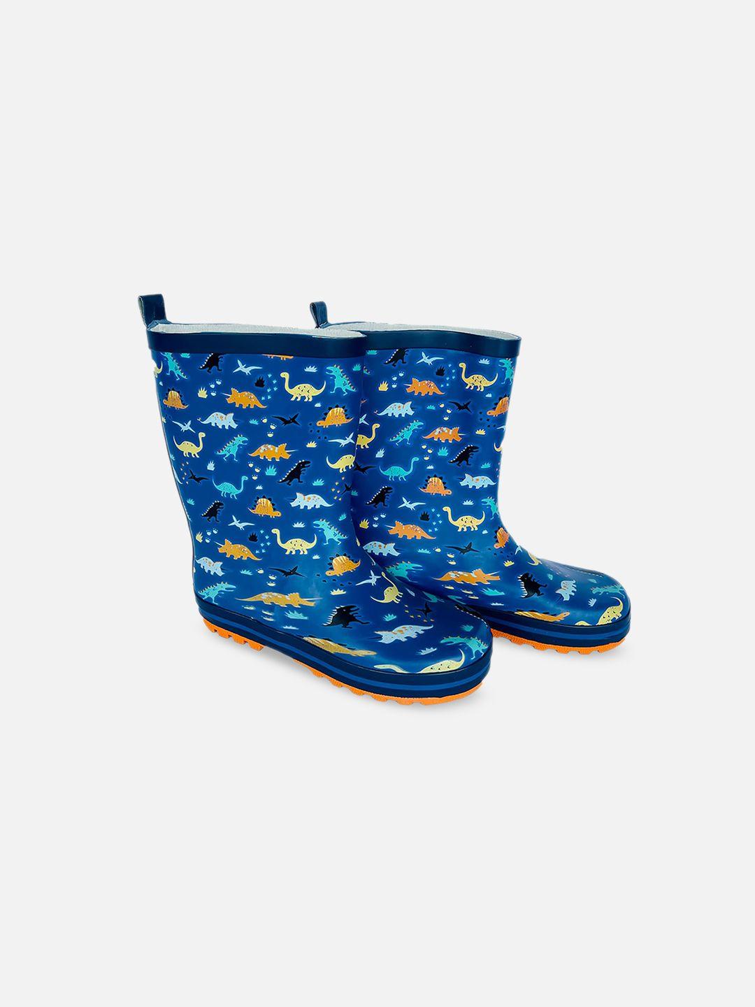 little surprise box llp kids printed waterproof mid-top rain boots