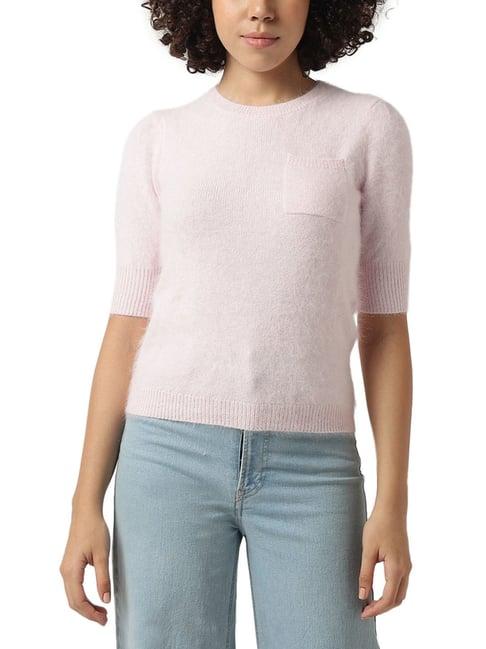 liu jo barley pink s & a regular fit sweater