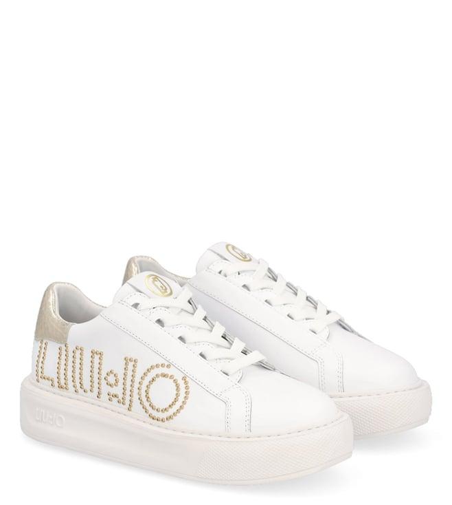 liu jo women's logo white sneakers