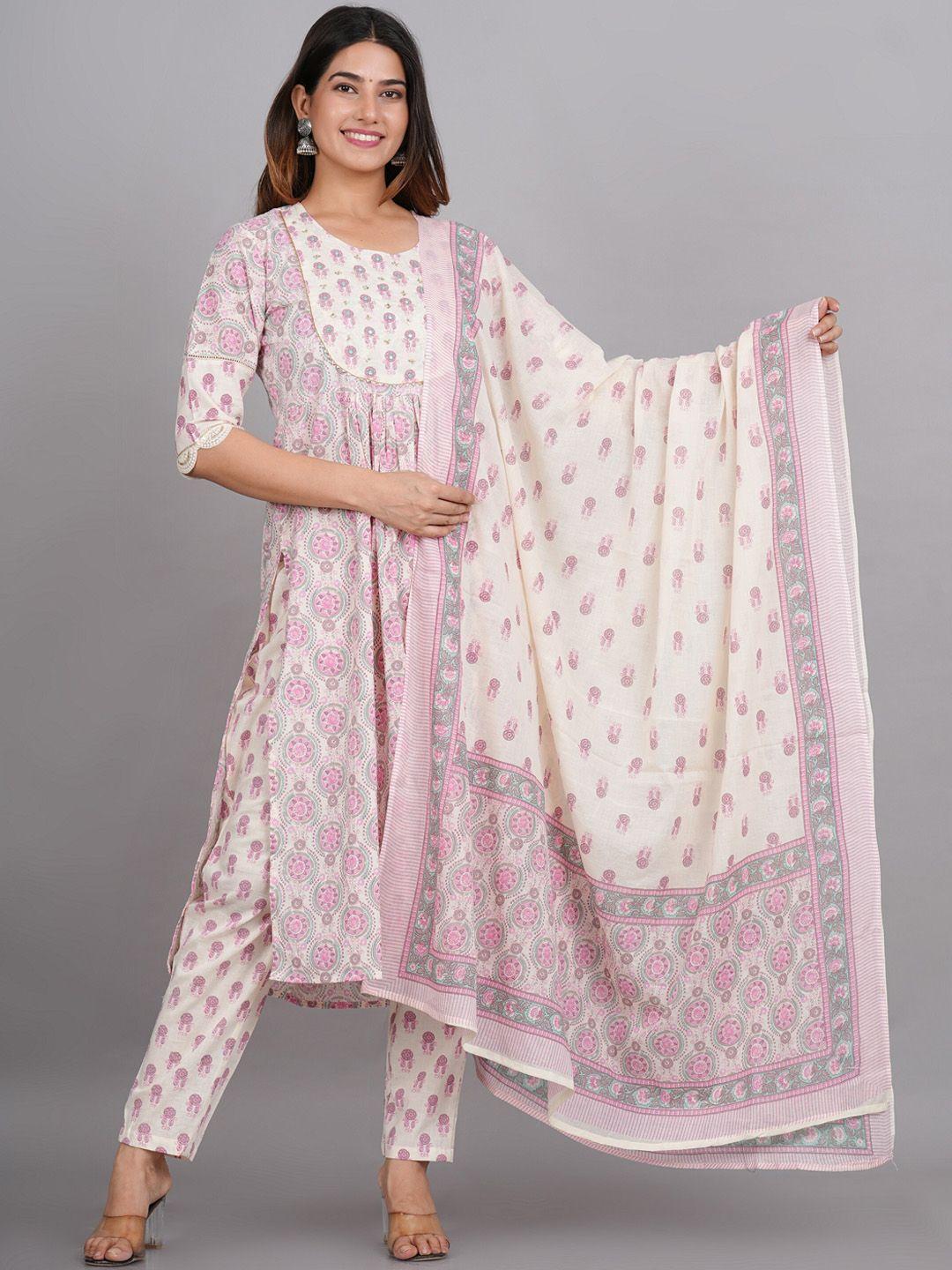 living roots printed straight kurta with trouser