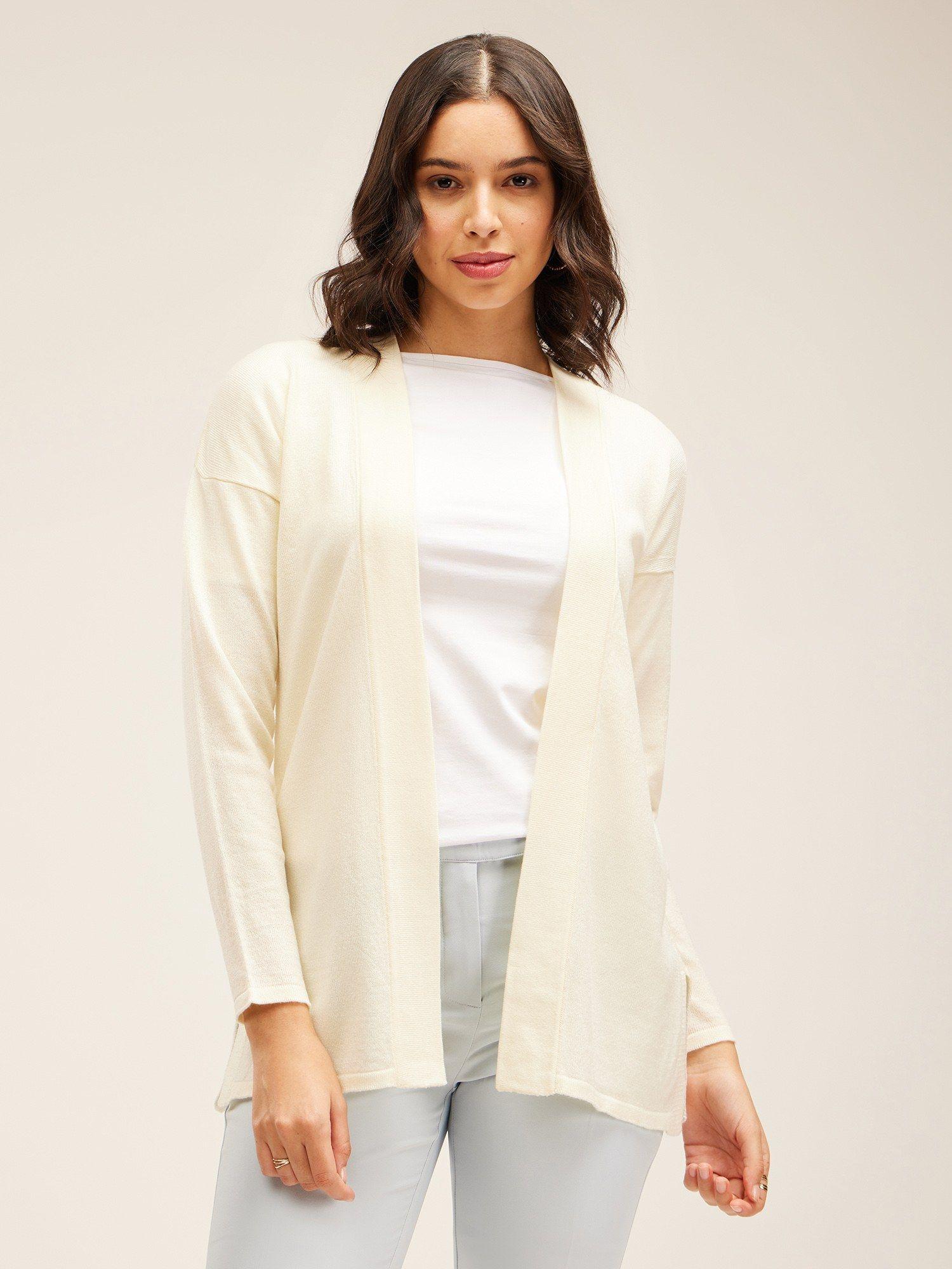 livsoft knitted shrug - off white