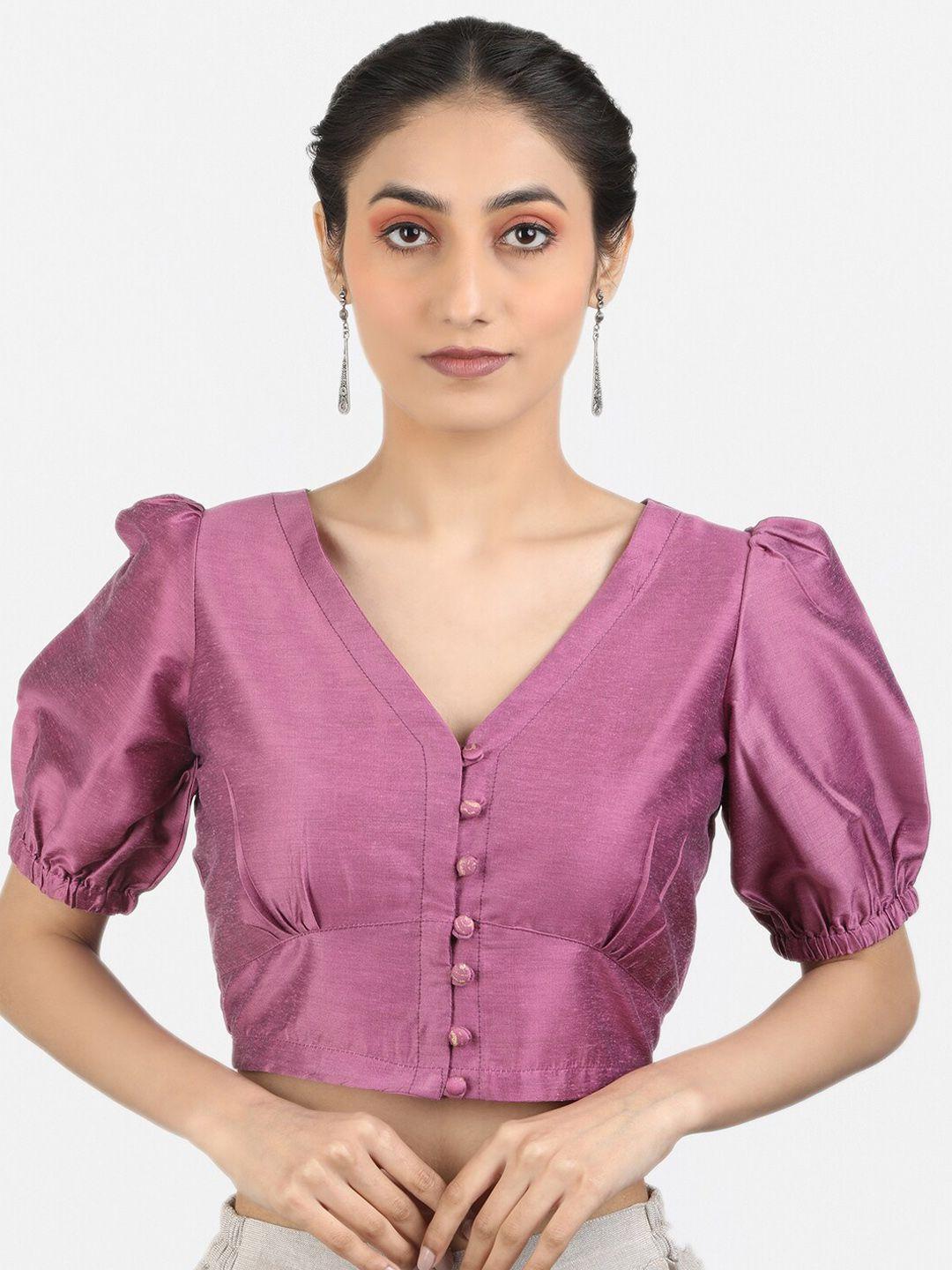 llajja puff sleeves saree blouse