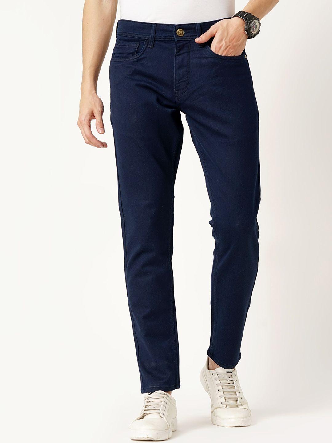 llak jeans men tapered fit low distress stretchable jeans