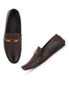 loafers with metal accent