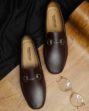 loafers with metal accent