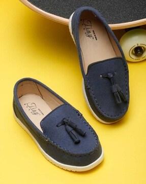 loafers with synthetic fibre upper