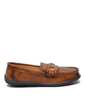 loafers with synthetic fibre upper